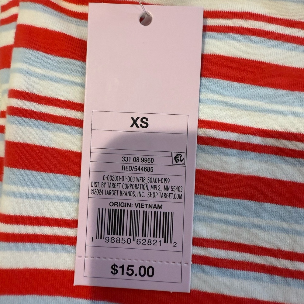 Red and White Striped Halter Dress - Picture 3 of 3